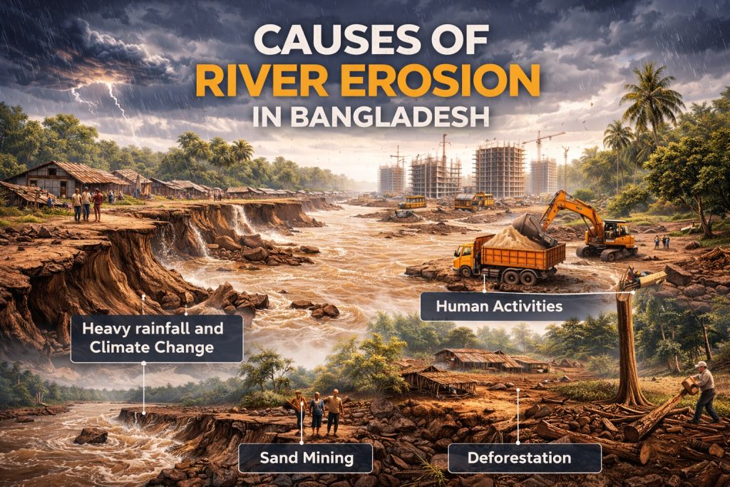 Causes of River Erosion in Bangladesh