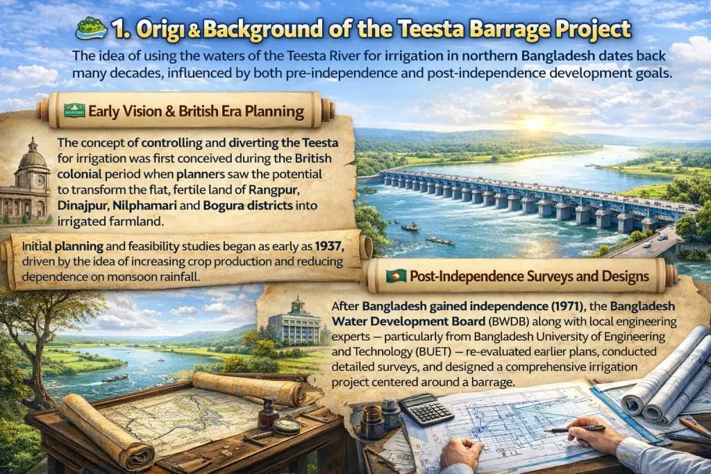 Origin & Background of the Teesta Barrage Project