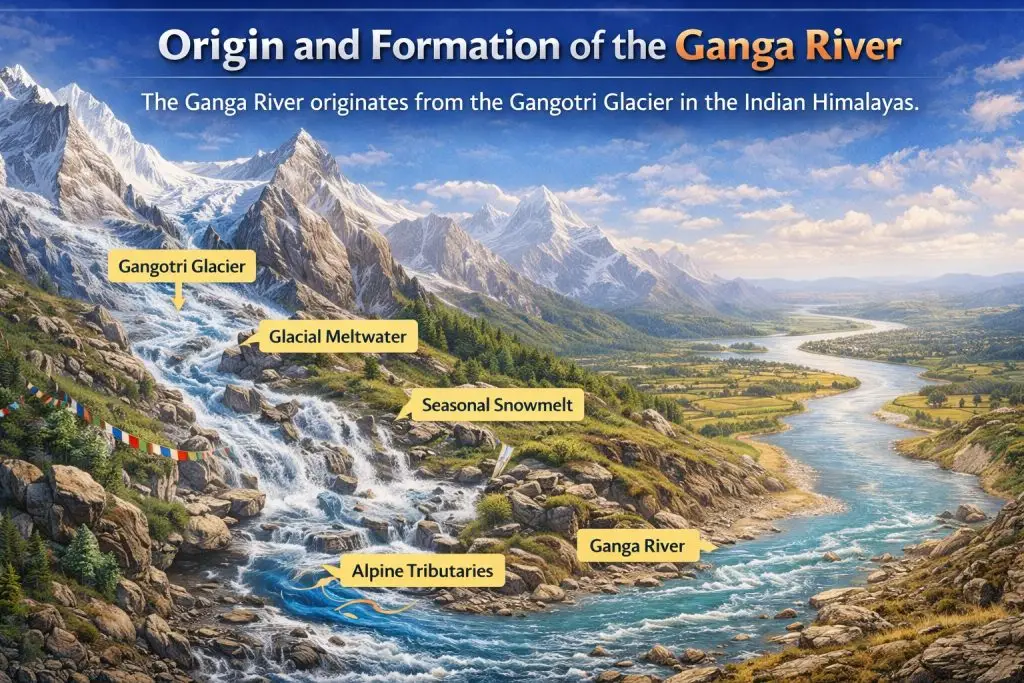 Origin and Formation of the Ganga River