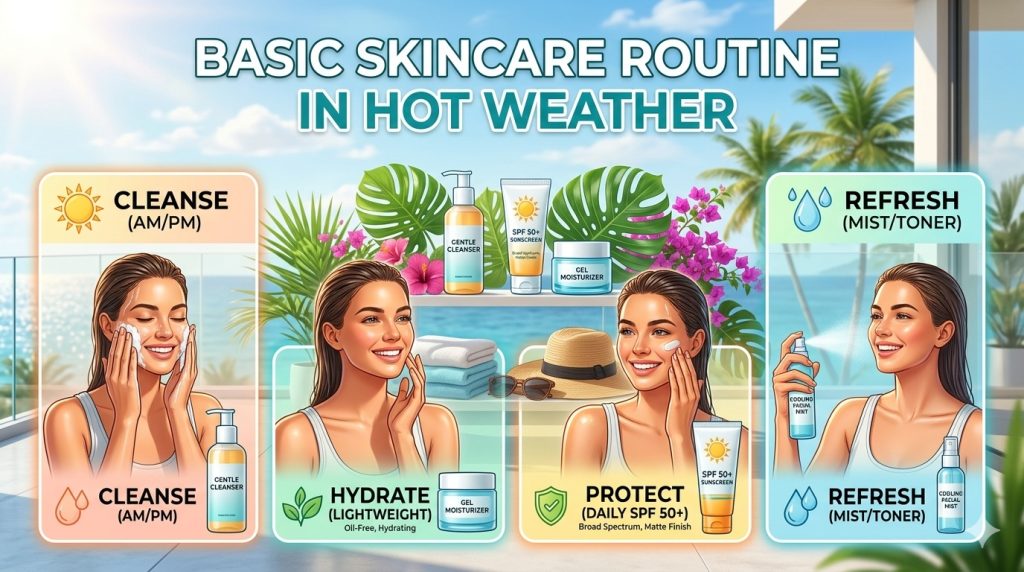 Basic Skincare Routine In Hot Weather