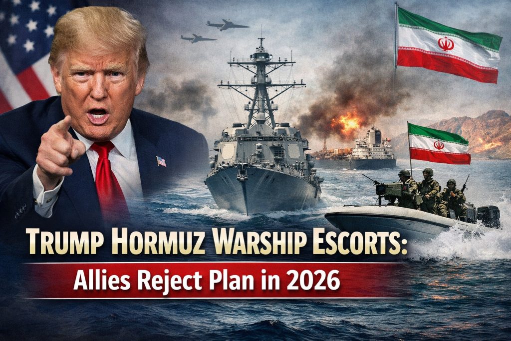 Trump Hormuz warship escort