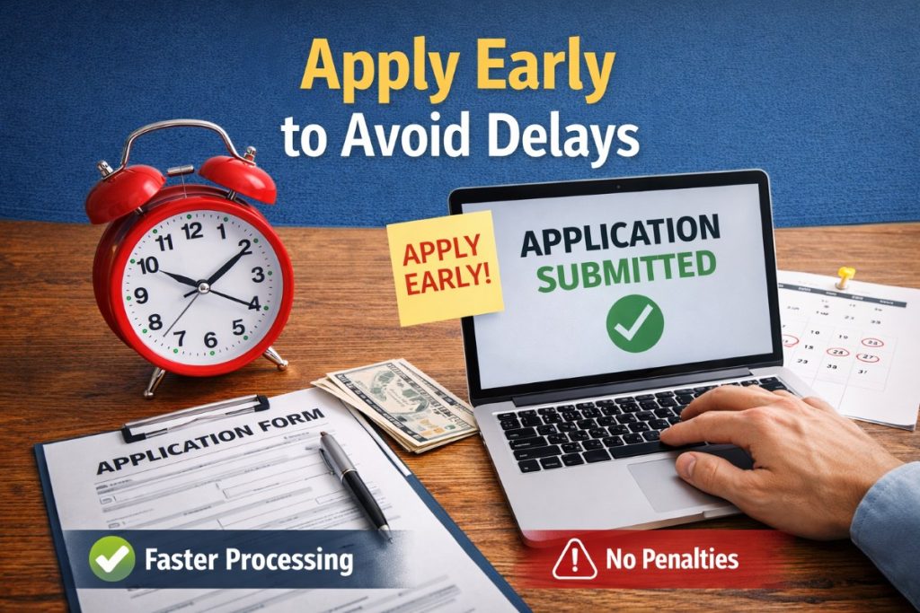  Apply Early to Avoid Delays