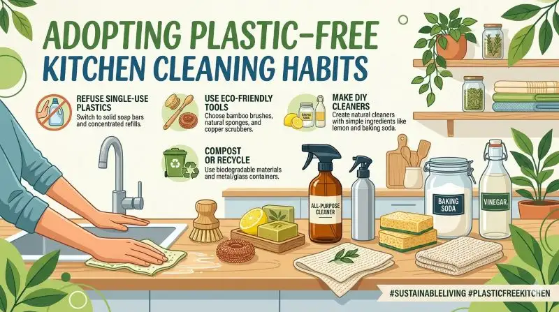 Plastic-Free Kitchen Cleaning Habits