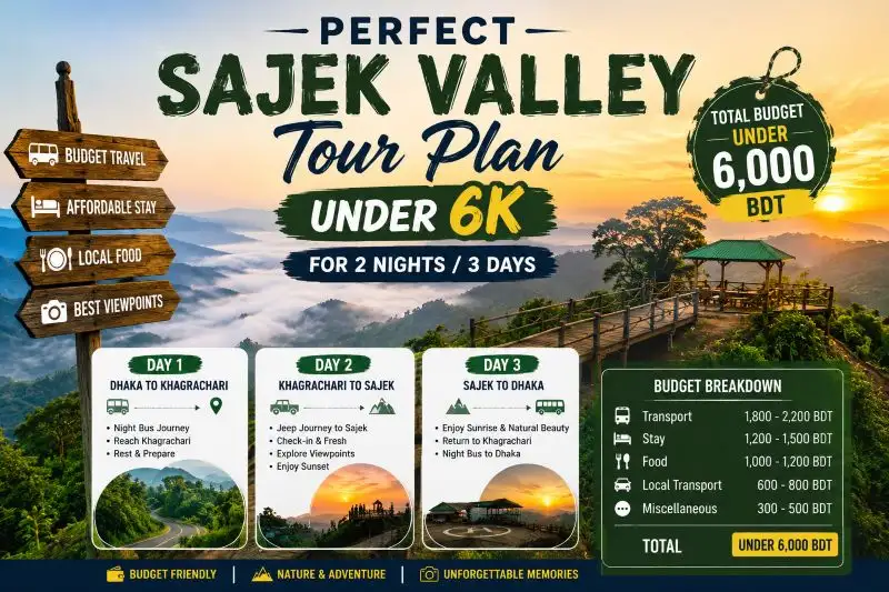 Sajek Valley Tour Plan Under 6k
