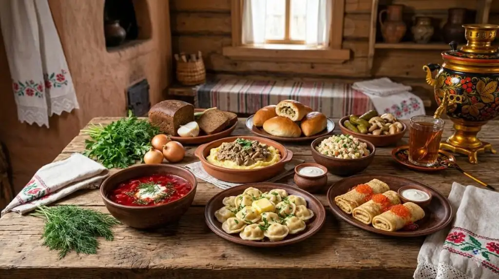 Traditional Russian dishes