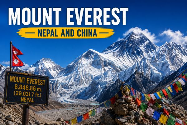 Mount Everest, Nepal and China